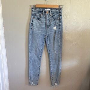 LOFT high waist skinny ankle jeans